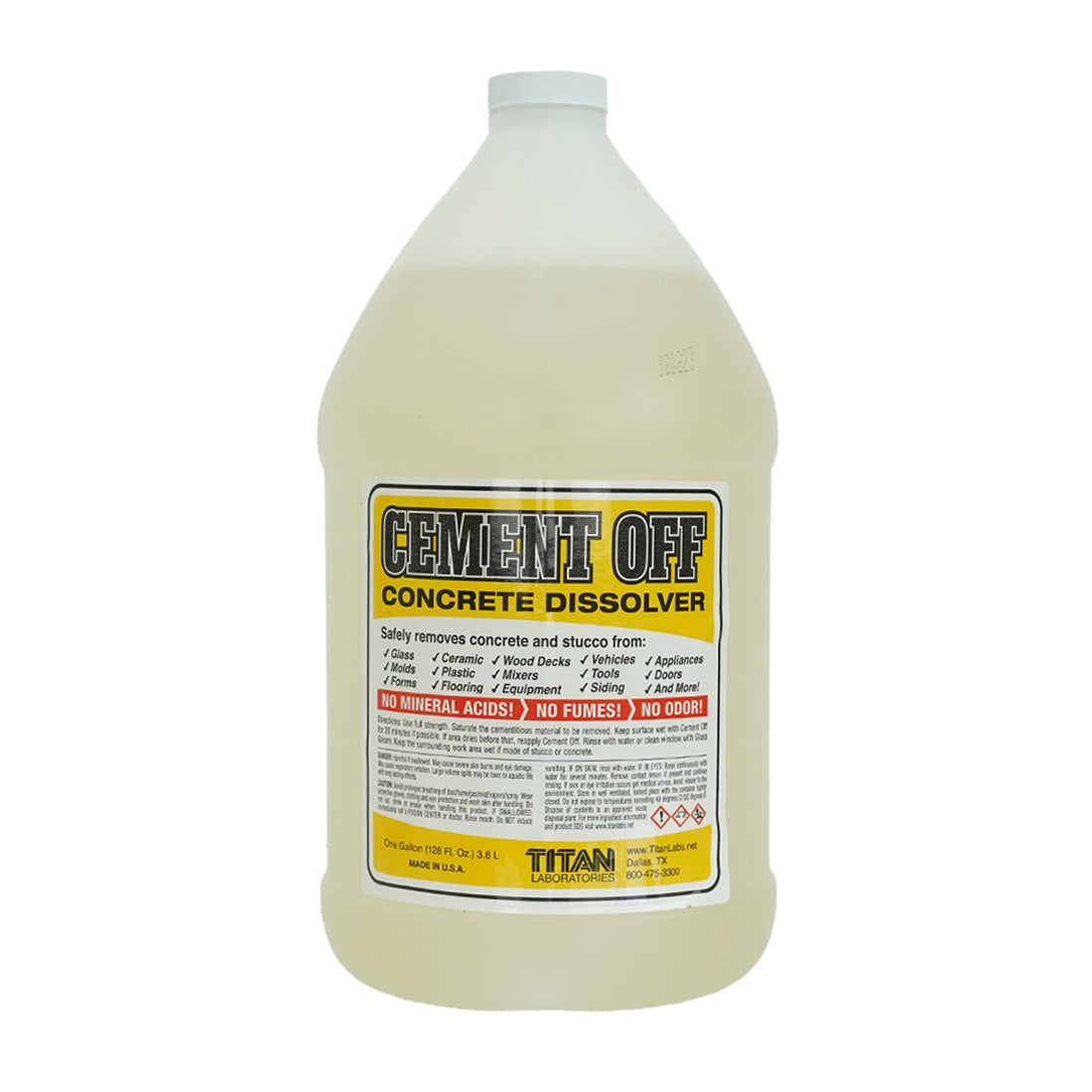 Titan Cement Off Solvent - Heavy Duty Adhesive Remover for Concrete, Tile & Grout | Ideal for Construction, DIY Projects & Home Renovation