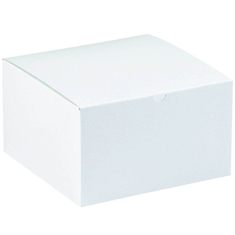 Aviditi 10x10x6 Inch White Gift Boxes - Pack of 50 Easy Assemble Premium Cardboard Boxes for Holidays, Birthdays & Special Occasions - Perfect for Party Favors, Wedding Gifts & Corporate Events