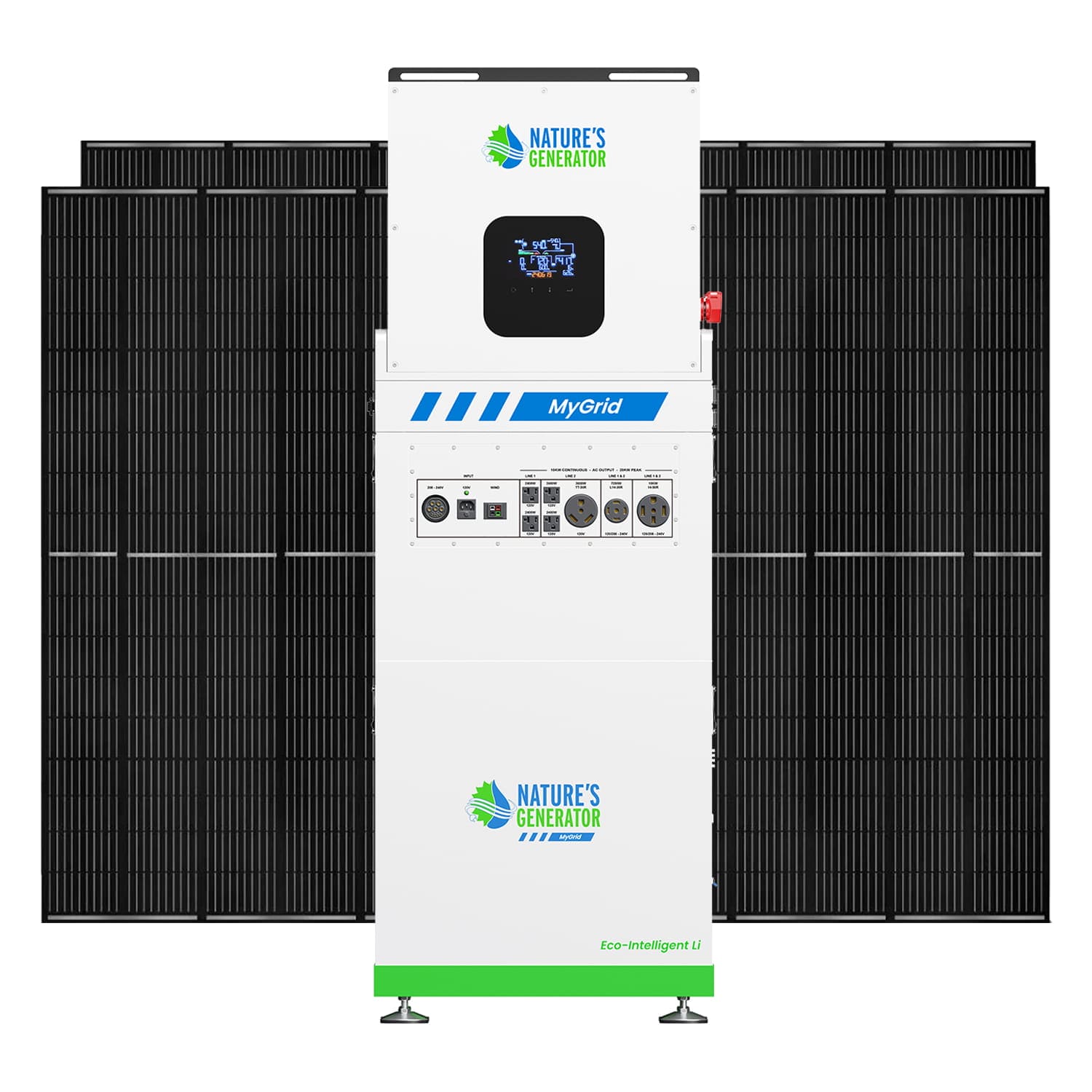 MyGrid 10K Portable Solar Power Generator - Reliable Home Backup Power for Emergencies, Camping & Off-Grid Living