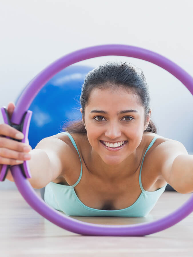 Premium Yoga Studio Pilates Resistance Ring with Double Handle - Ideal for Home Workouts, Gym Training & Physical Therapy