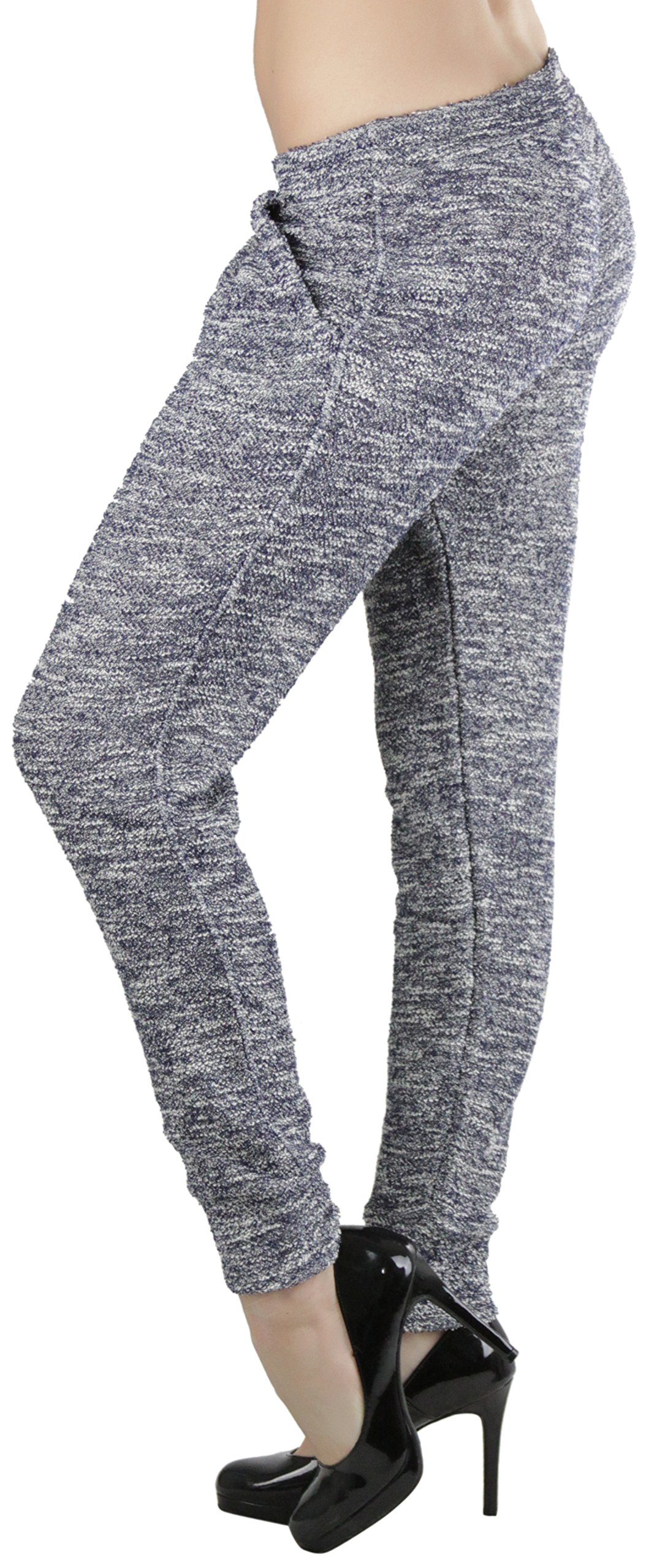 ToBeInStyle Women's Soft Cozy Cotton Blend Sweatpants with Drawstring Waist - Comfortable Lounge Pants for Relaxing at Home, Yoga, and Running Errands