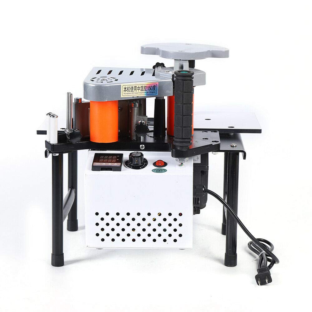 Portable 110V Wood Edge Banding Machine - 765W, 5 m/min Variable Speed, 10-60mm Width - Perfect for DIY Woodworking, Furniture Making & Cabinet Edge Trimming