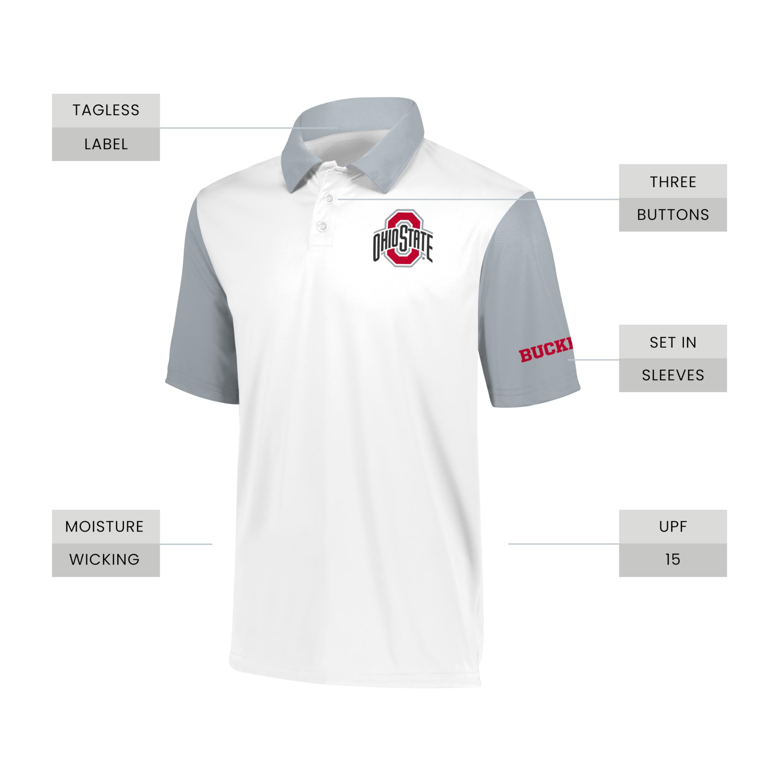 **Men's NCAA Collegiate Sublimated Polo Shirt - Breathable Athletic Performance Top for Sports Fans - Comfort Fit & Stylish Design - Perfect for Game Day, Tailgating & Casual Wear**