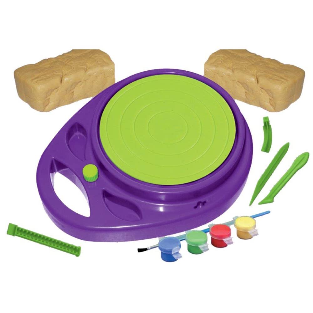 Creative Toys Tip Top Pottery Kit - DIY Pottery Wheel for Kids & Adults - Perfect for Arts & Crafts, Birthday Gifts & Family Bonding Activities