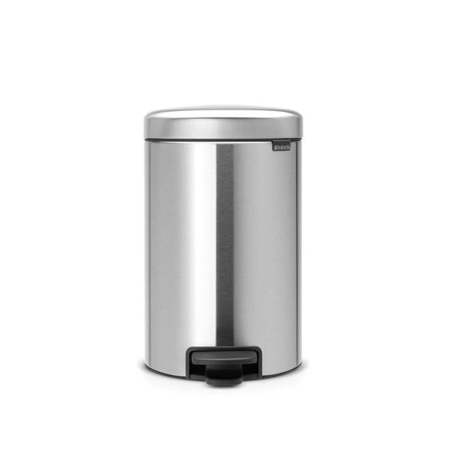 Brabantia 12L Soft Closing Pedal Bin - Stainless Steel Trash Can with Foot Pedal, Modern Kitchen & Bathroom Waste Bin for Home & Office (Model 112041)