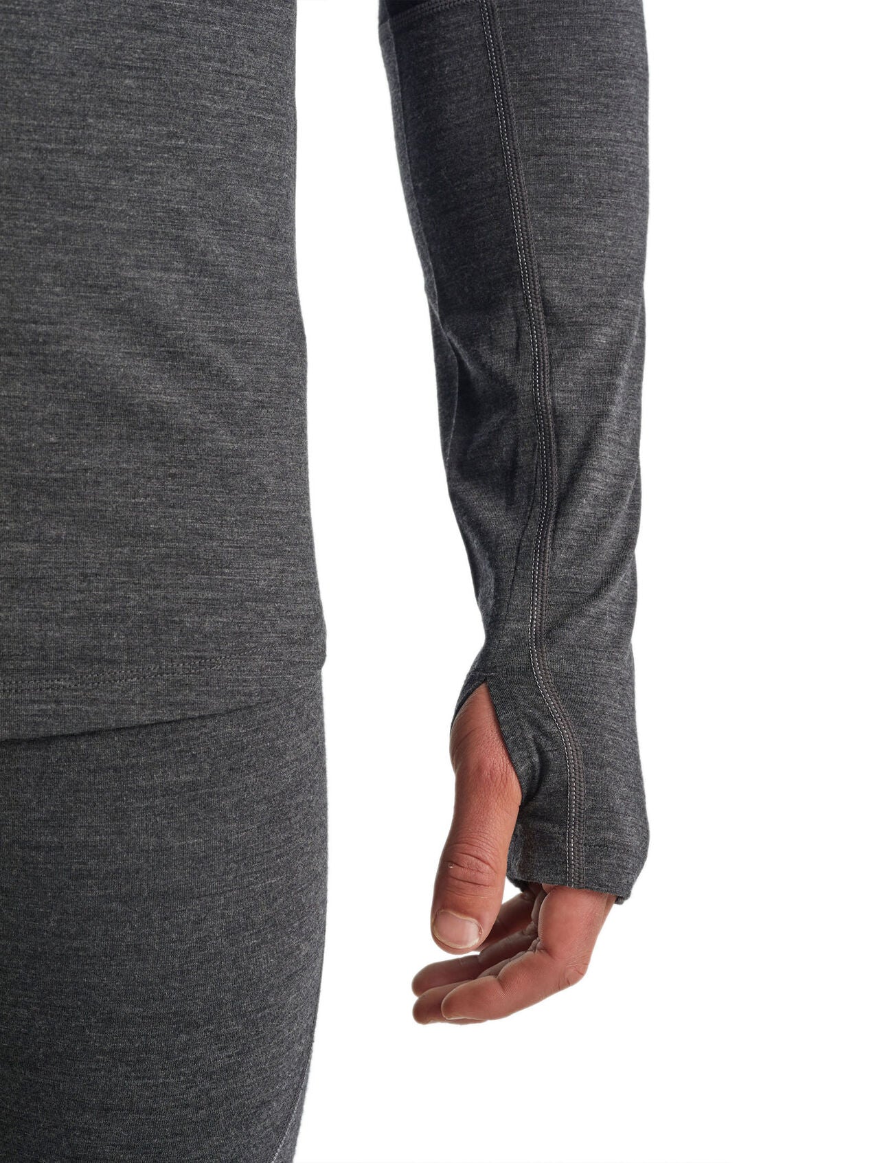 BodyfitZone™ Merino 260 Zone Long Sleeve Half Zip Thermal Top for Men - Breathable Base Layer for Hiking, Skiing & Winter Sports - IB104361