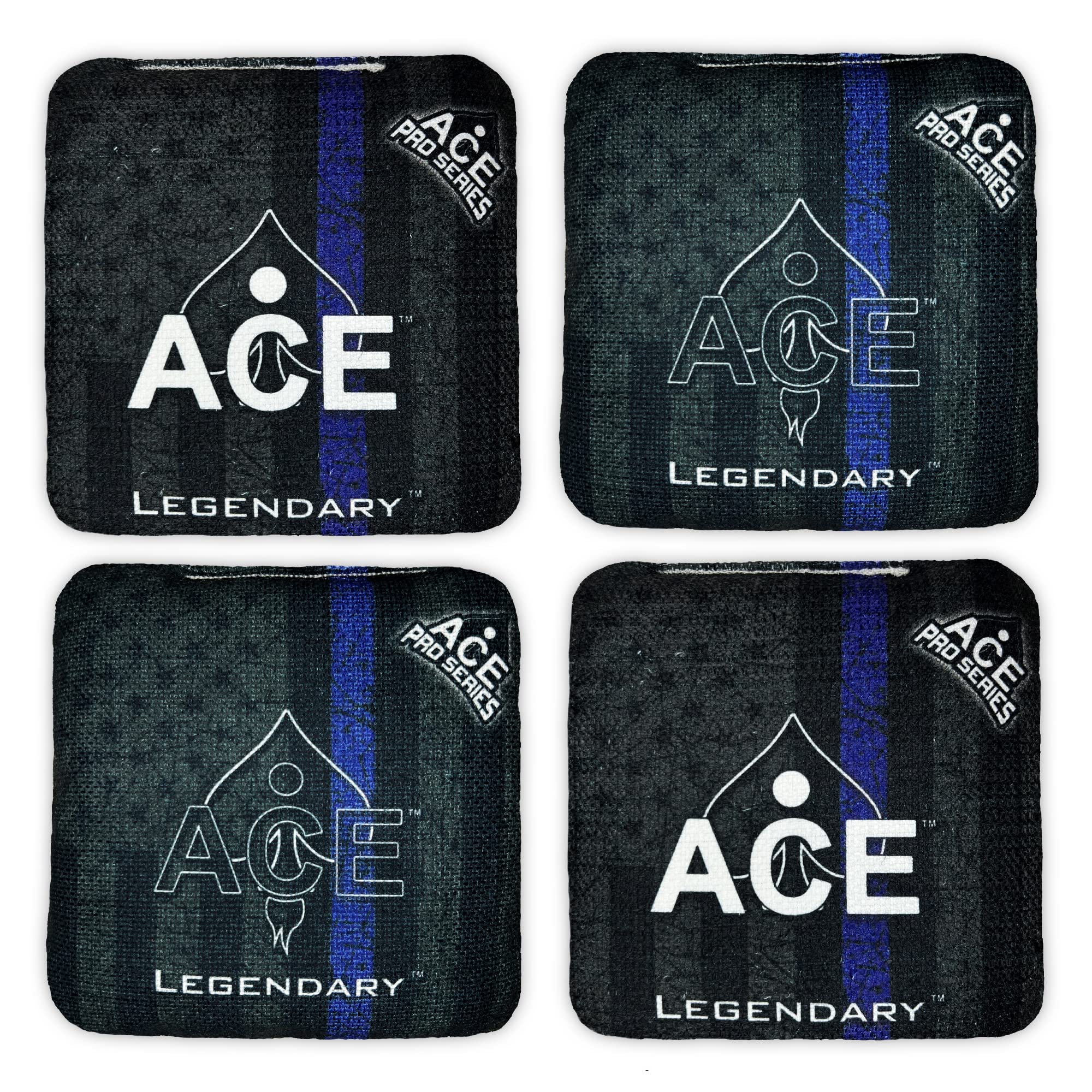 ACE Pro Cornhole Bags Set of 4 - Professional Dual-Sided All-Weather Slick Stick Bags with Optional Break-In Kit & Carrying Case | Perfect for Backyard Games, Tailgating, and Outdoor Parties