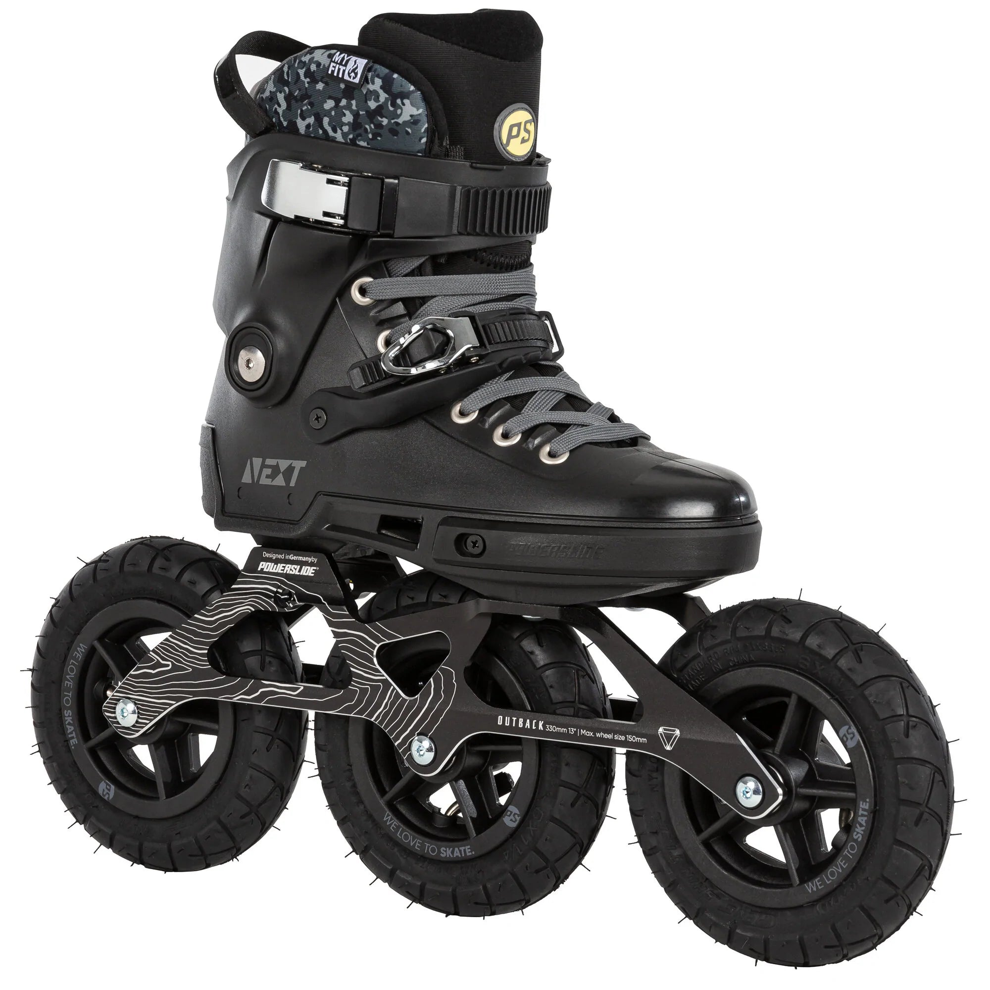 Powerslide Next Outback 150 Off-Road Inline Skates for Men & Women - All-Terrain Rollerblades for Trail, Dirt & Urban Skating - High-Performance Outdoor Skates with 150mm Wheels