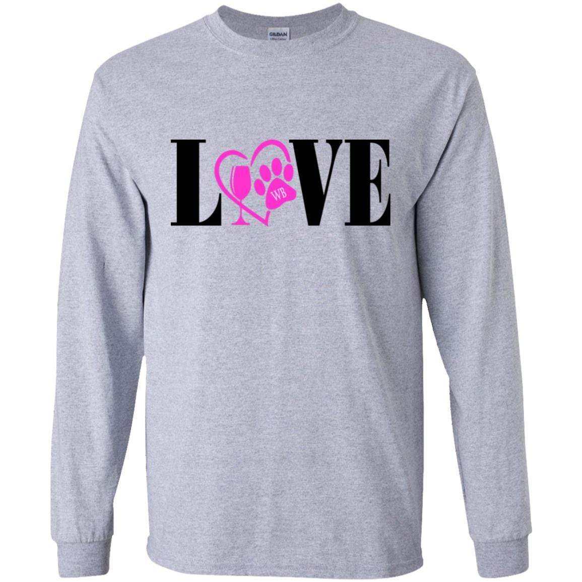 WineyBitches.co LS Ultra Cotton T-Shirt for Women | Soft Comfortable Long Sleeve Tee | Perfect for Casual Wear, Lounge & Everyday Outfits