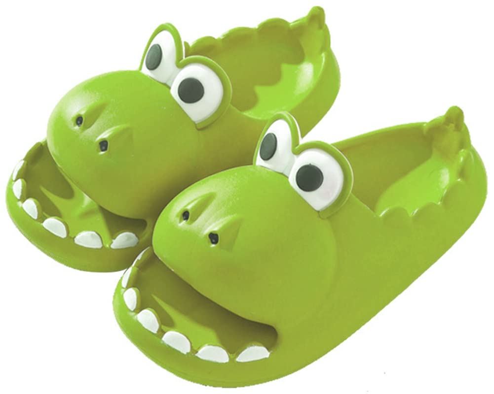 Funny Dinosaur Slippers for Women & Men - Non-Slip Open Toe Slides, Cute Couples House Shoes for Summer - Perfect for Indoor Lounging, Gifts & Themed Parties