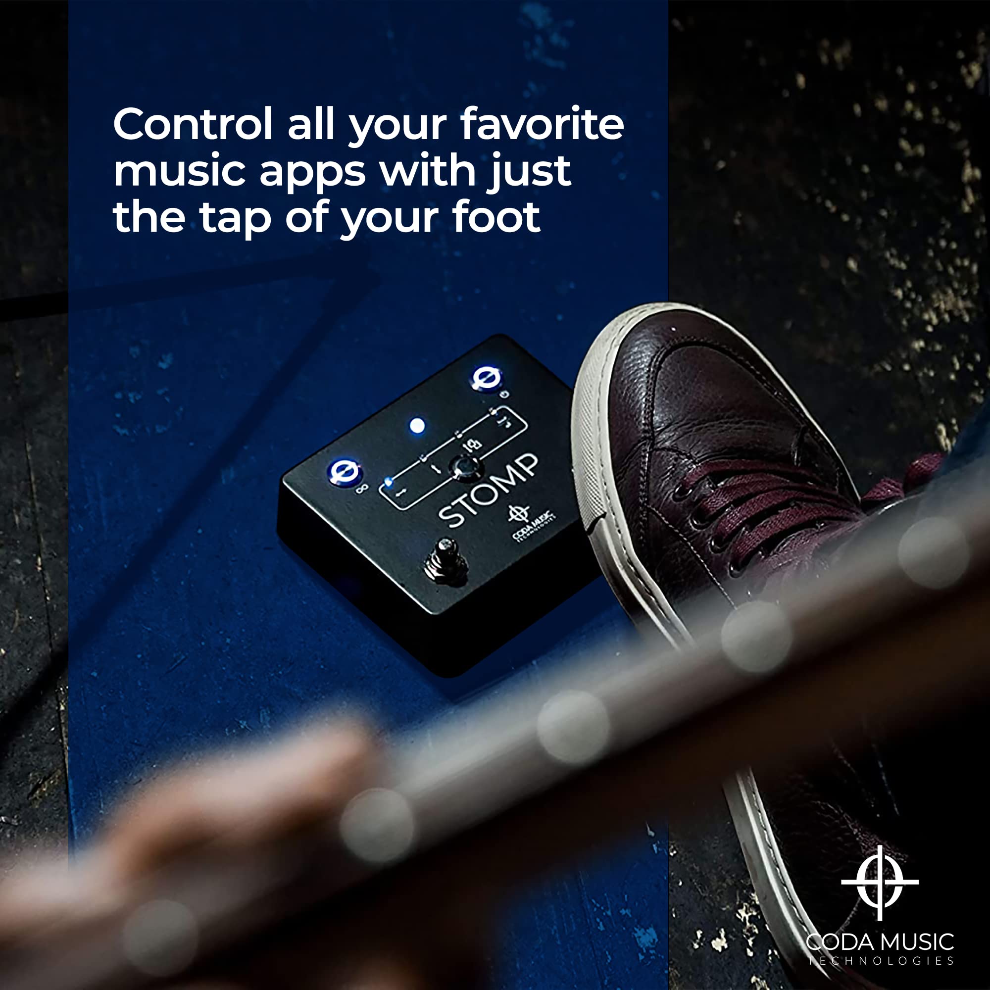 Wireless Bluetooth Page Turner for iPad & Tablets - Hands-Free Foot Pedal with 2-Way Switch (Black) - Perfect for Musicians, Presenters & Remote Learning