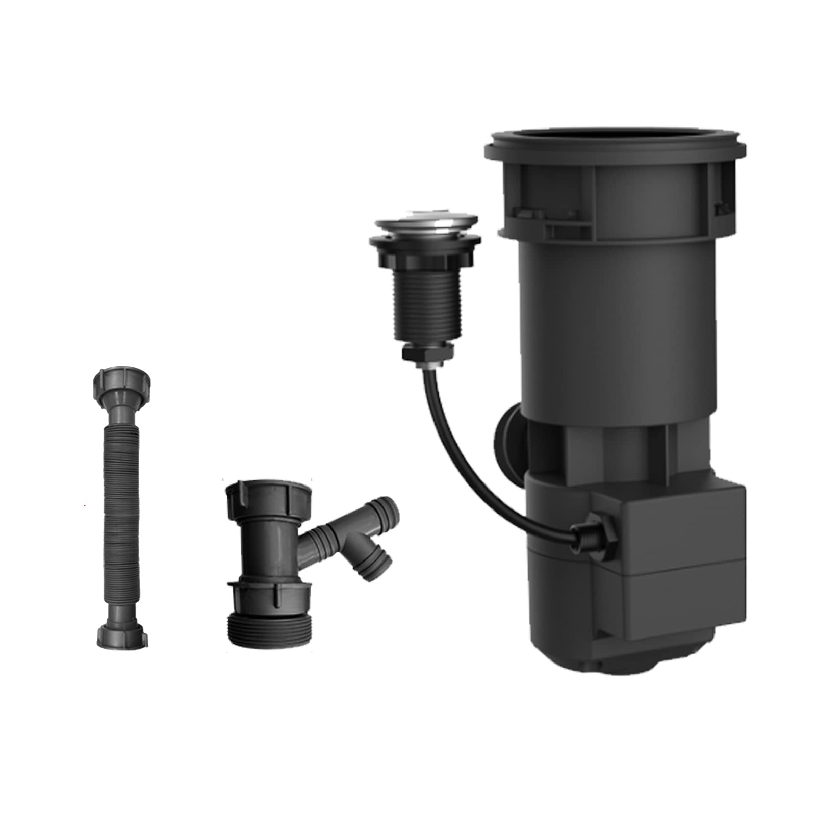 Hoorae 220V Under Sink Garbage Disposal Unit - Compact Food Waste Grinder & Crusher with Air Switch, 18000 RPM - Perfect for Home Kitchen Waste Disposal & Sink Cleaning