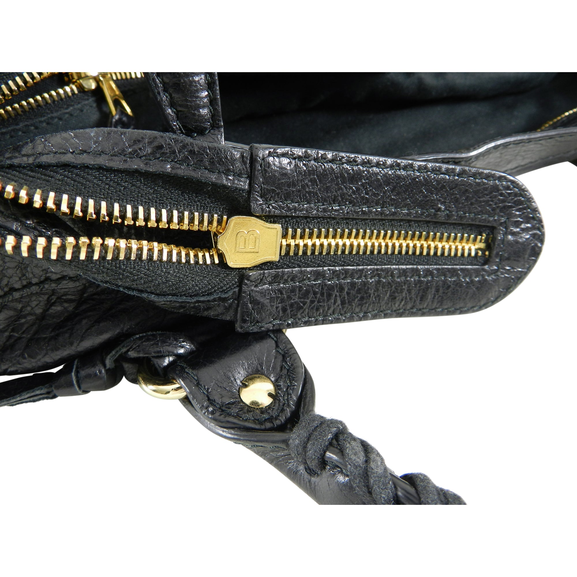 Balenciaga Black City Gold Hardware Motorcycle Bag - Luxury Designer Handbag for Women, Perfect for Daily Use, Travel & Night Out