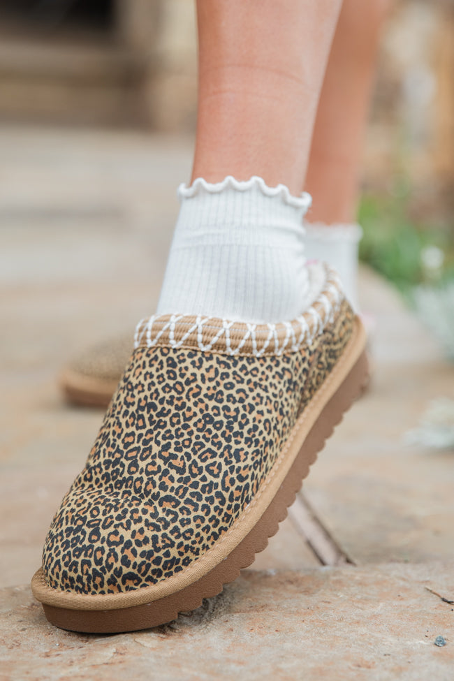 Sydney Leopard Print Short Slip On Booties - Women's Fashion Ankle Boots for Casual Outings & Date Nights