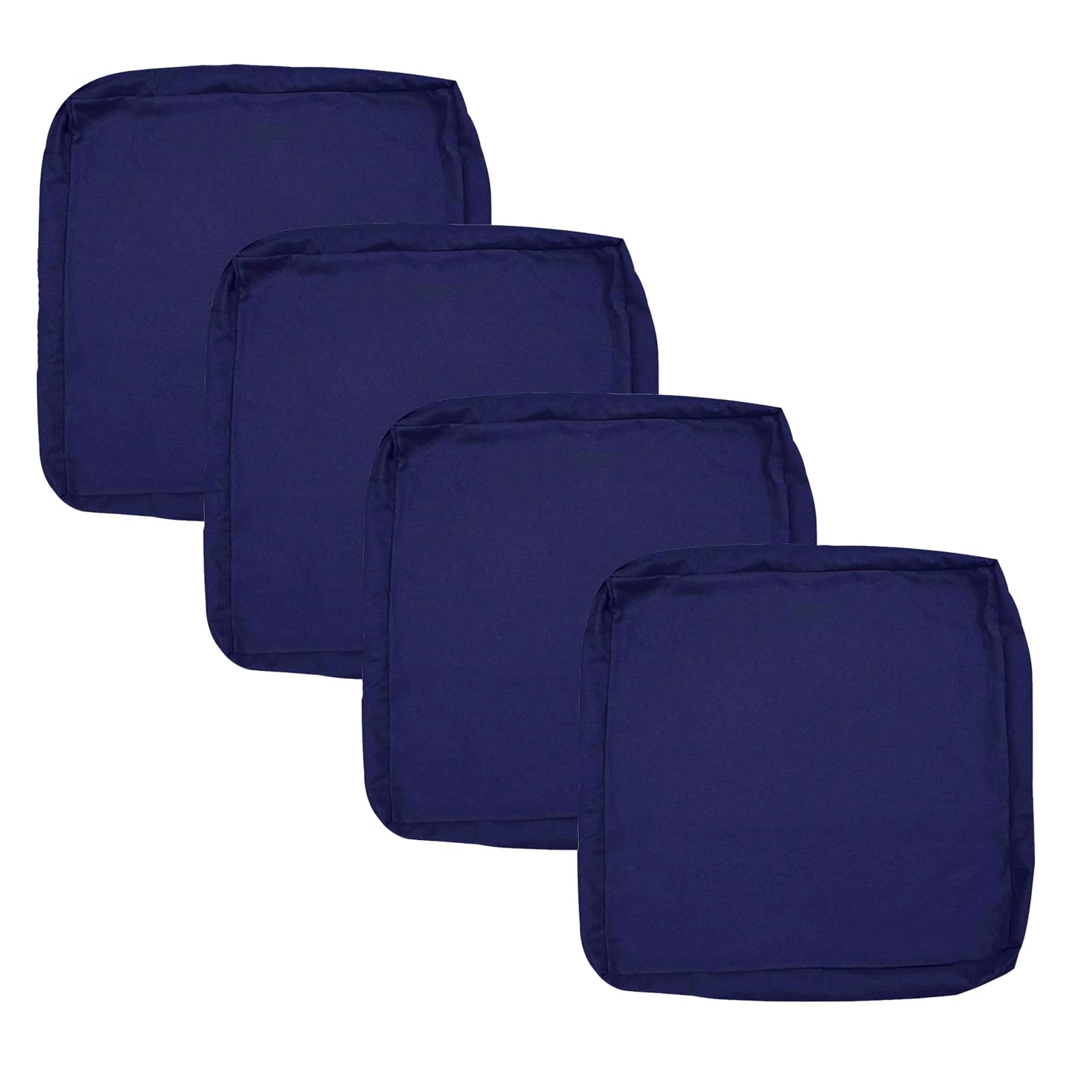 Oslimea 22x20x4 Inch Waterproof Outdoor Patio Cushion Covers - 4 Pack Washable Replacement Slipcovers for Sofa, Couch & Chair - Indoor/Outdoor Furniture Protector (Blue) - Perfect for Backyard, Deck, Poolside & Patio Furniture