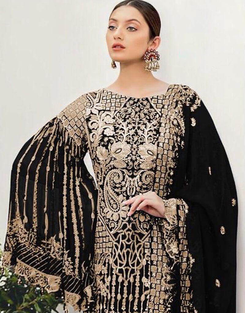 Black Pant Style Suits for Women - Elegant Georgette Fabric Office Wear & Formal Attire - Perfect for Business Meetings, Weddings, and Special Occasions