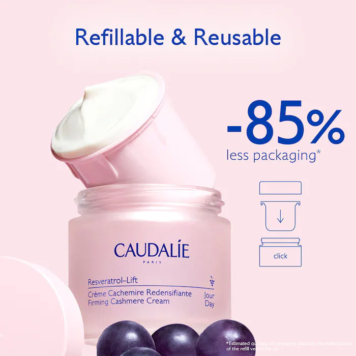 Resveratrol Lift Firming Moisturizing Cream - Retinol Alternative for Anti-Aging & Skin Tightening | Caudalie Cashmere Texture | Perfect for Night Routine & Mature Skin Care