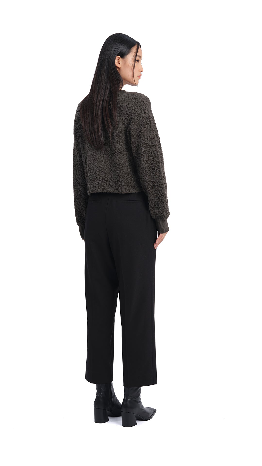 Straight Leg Trousers for Women - High Waist Office Pants, Comfortable Work Pants for Business Casual & Professional Wear