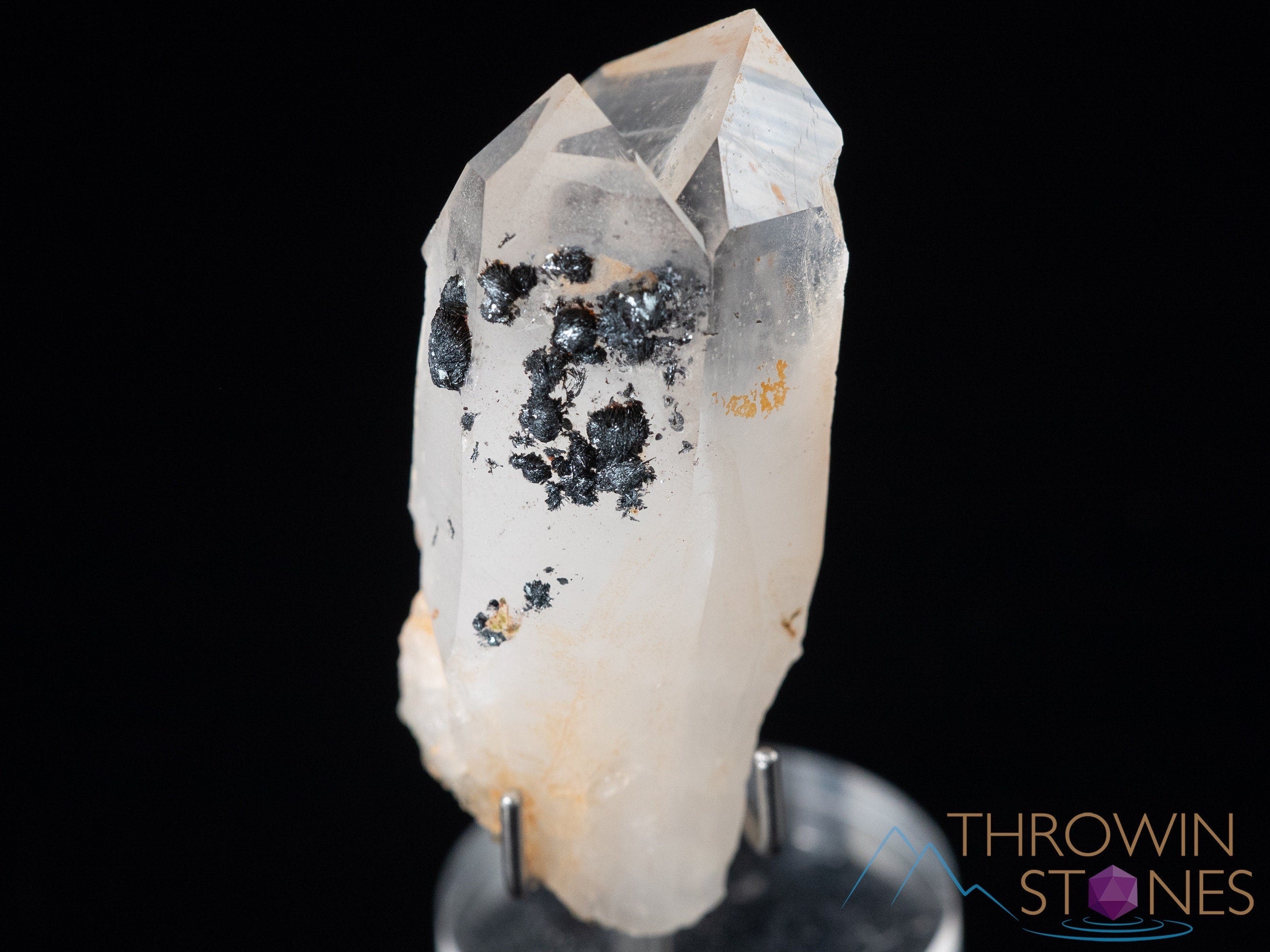 QUARTZ Raw Crystal Cluster with Specular HEMATITE - Natural Healing Stones for Home Decor, Twin Crystal Gift for Housewarming, Meditation & Spiritual Healing | Perfect for Office Desk, Living Room & Meditation Space