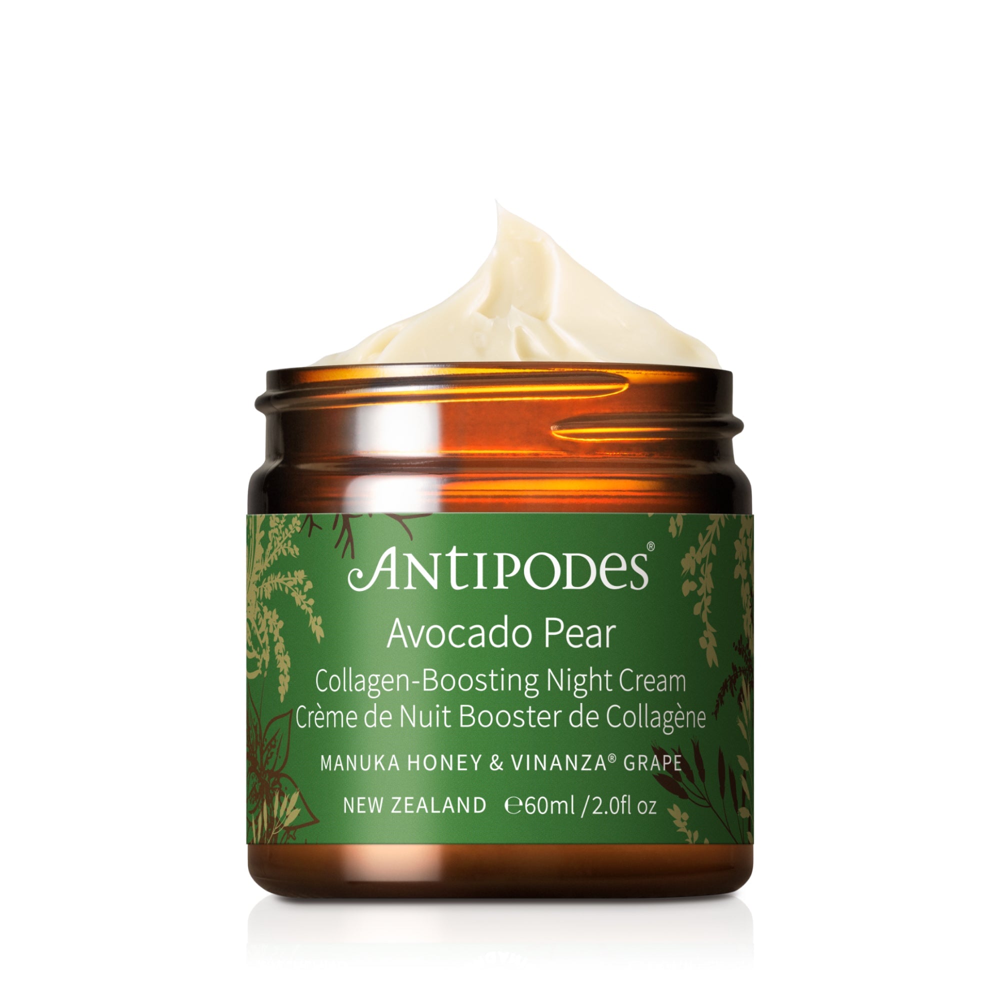 Antipodes Avocado Pear Nourishing Night Cream - Organic Anti-Aging Moisturizer for Dry Skin | Perfect for Nighttime Skincare Routine & Hydration Boost