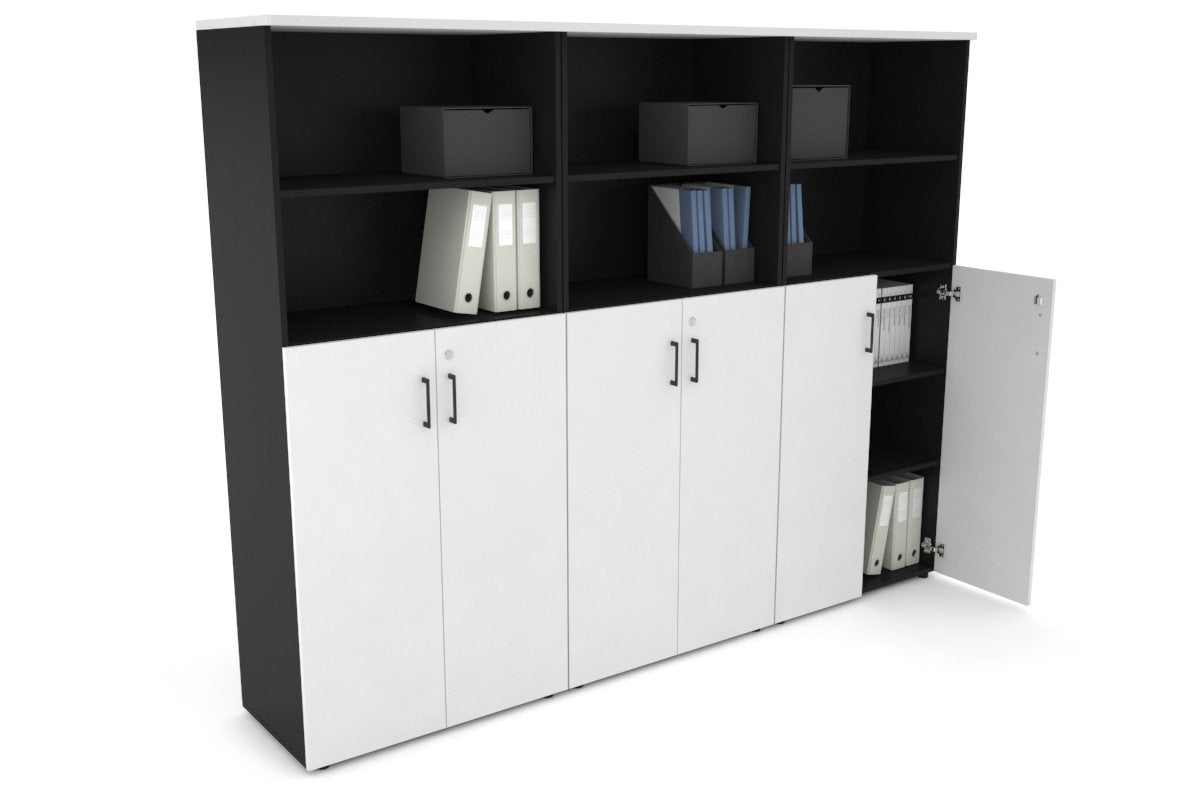 Large Storage Cabinet with Medium Doors - 2400W x 1870H x 450D Dimensions - Perfect for Uniform Organization in Offices, Schools, and Retail Stores