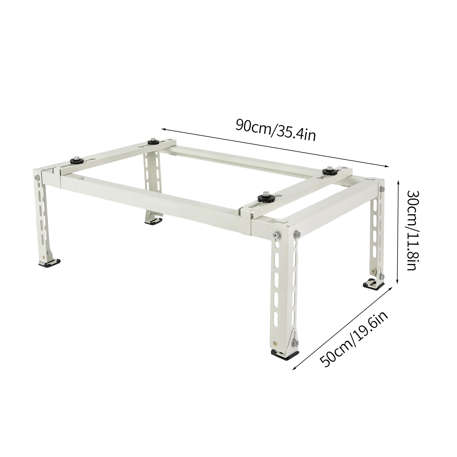 Heavy-Duty Universal Ground Stand for Split AC & Heat Pump Systems - 440lbs Load Capacity Outdoor Condenser Bracket | Perfect for Residential & Commercial HVAC Installations