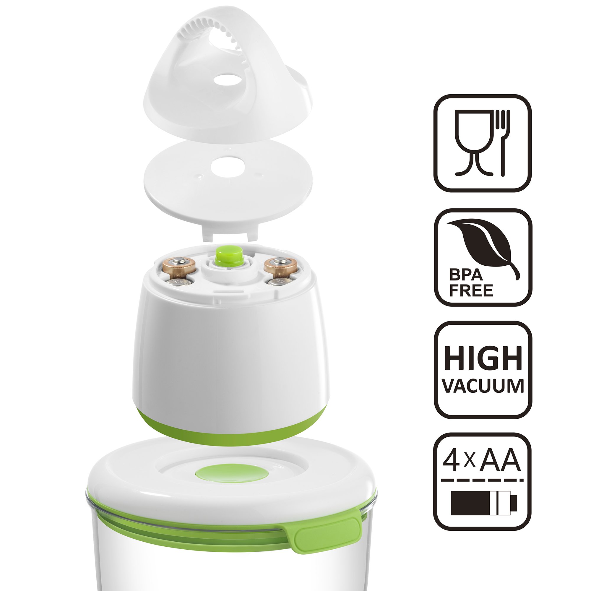 FOSA Vacuum Seal Food Storage System - 10 Reusable Airtight Containers with Hand Pump for Freshness | Perfect for Meal Prep, Leftovers & Sous Vide Cooking