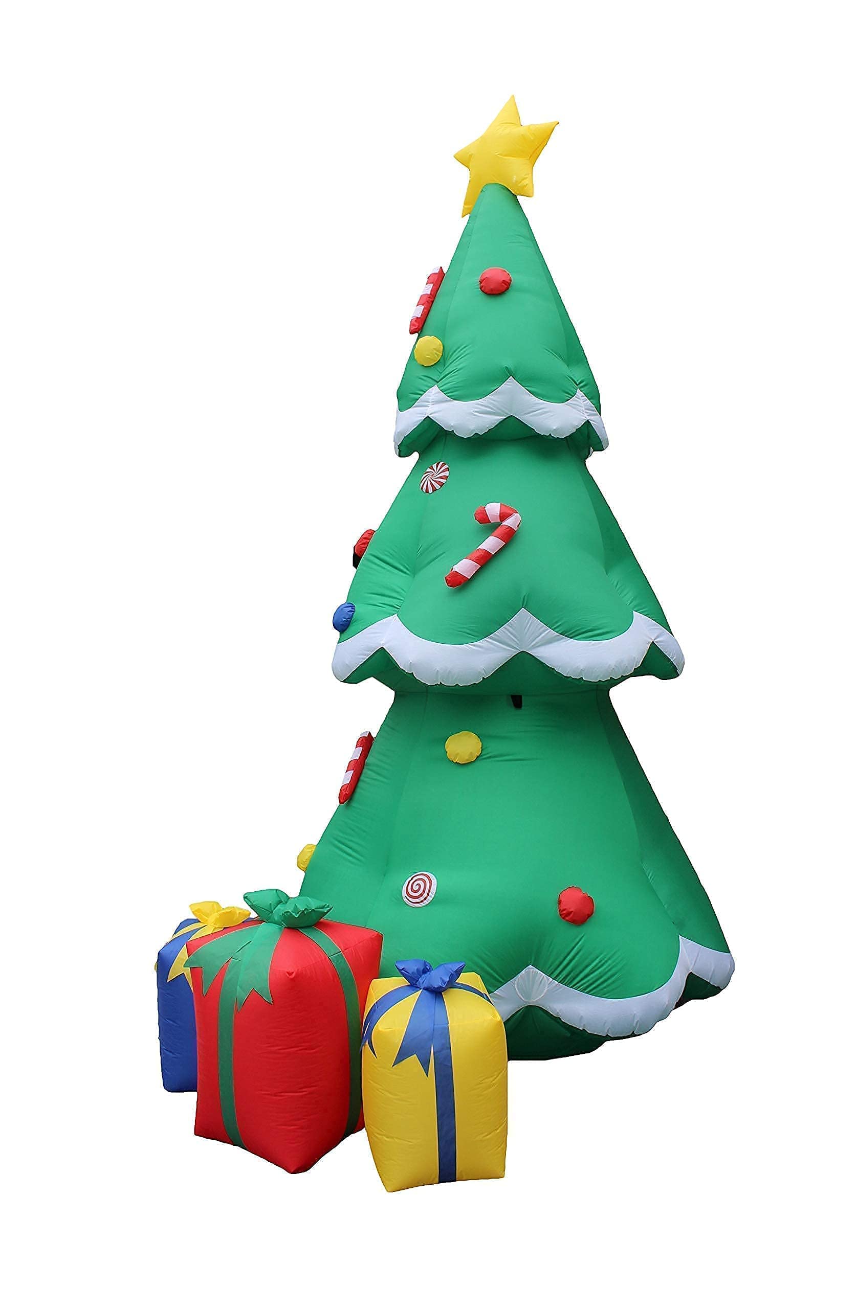 12ft Giant Inflatable Christmas Snowman & Tree Decorations Set with Lights - Outdoor Holiday Party Decor for Yard, Lawn, and Home - Perfect for Xmas Celebrations, Family Gatherings, and Neighborhood Displays