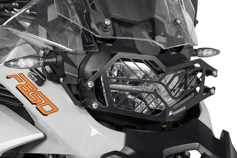 Touratech F850GSA Quick Release Stainless Steel Headlight Guard - Motorcycle Headlight Protector for BMW F850GS Adventure - Perfect for Off-Road Riding & Adventure Tours
