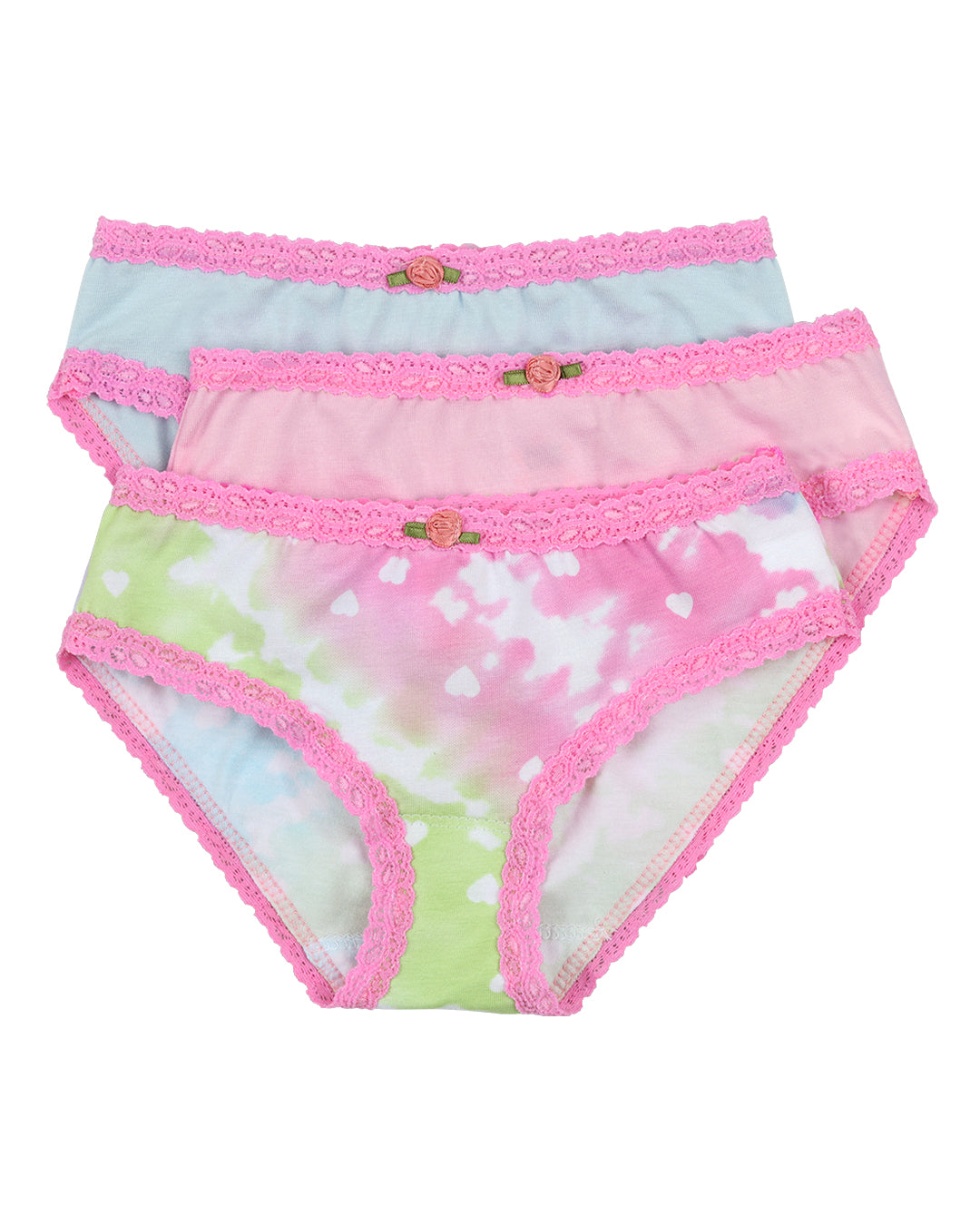 Love Crush 3 Pack Women's Lace Panties - Soft Comfortable Underwear for Everyday Wear & Romantic Occasions
