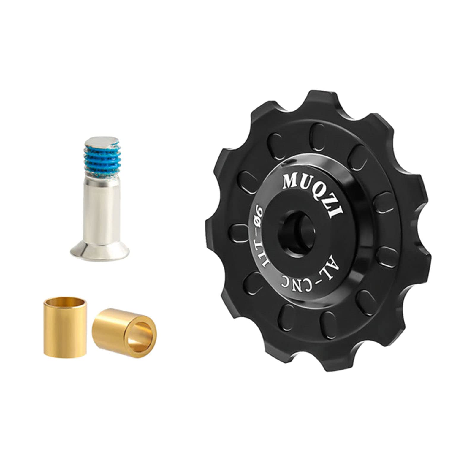 Premium Aluminum Alloy Rear Derailleur Jockey Wheel with Ceramic Bearing - 11T Black Bike Pulley for Road Bikes, Mountain Bikes, MTB & BMX | Smooth Shifting Performance for Cycling & Racing