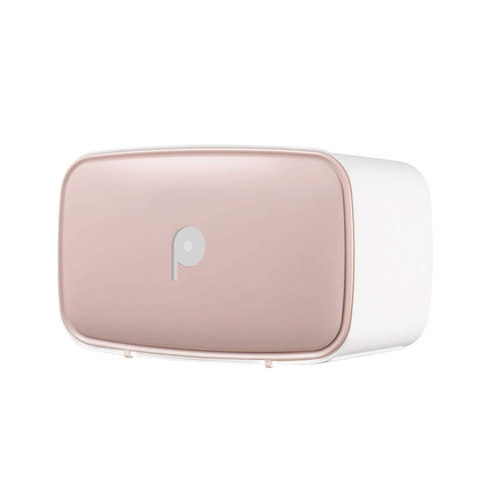**Pink Wall-Mounted Toilet Paper Holder - Waterproof Bathroom Tissue Storage Shelf with Free Punch, European Style Toilet Paper Stand - Perfect for Small Bathrooms, Powder Rooms & RVs**