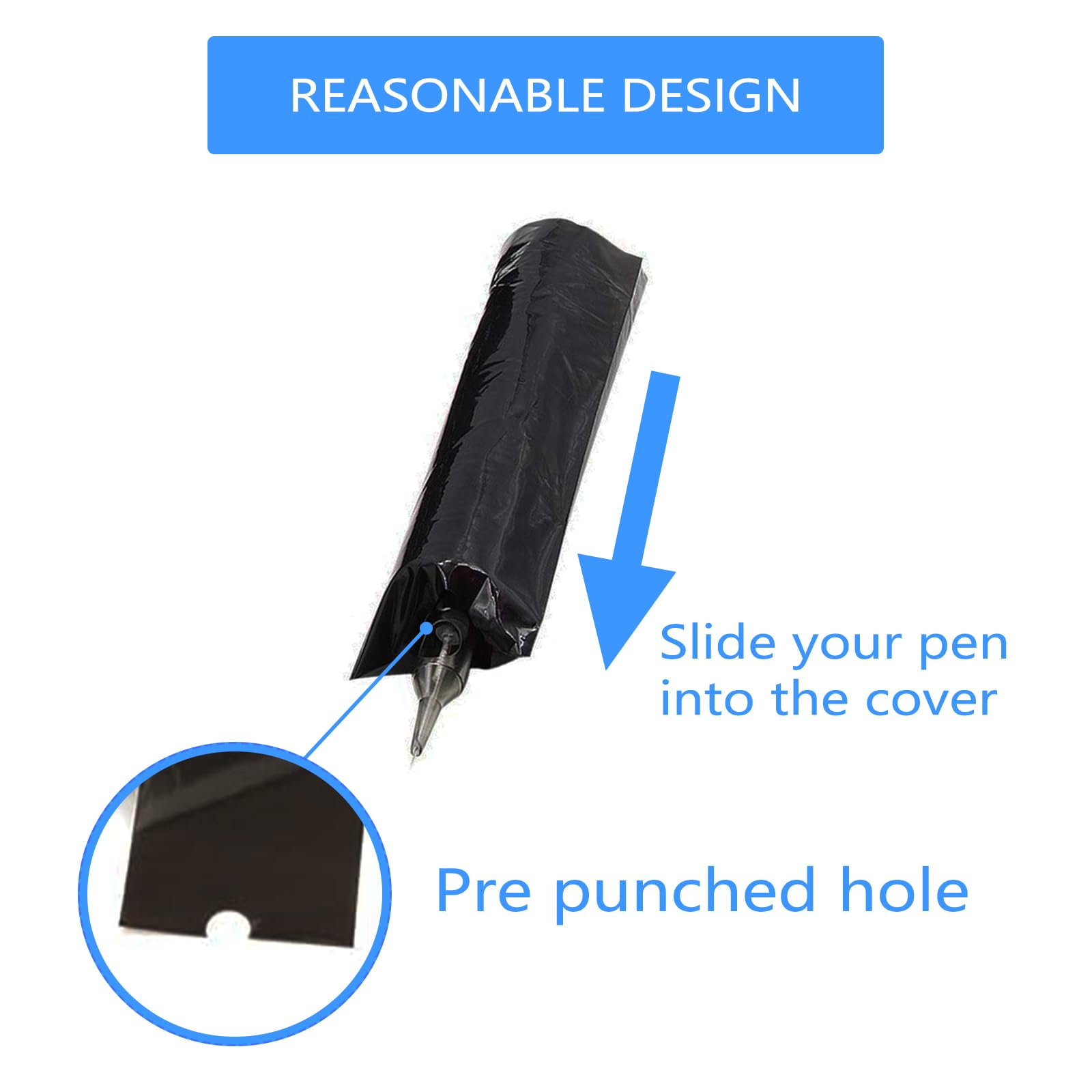 TONBAO 400 Pcs Large Machine Pen Covers - 3