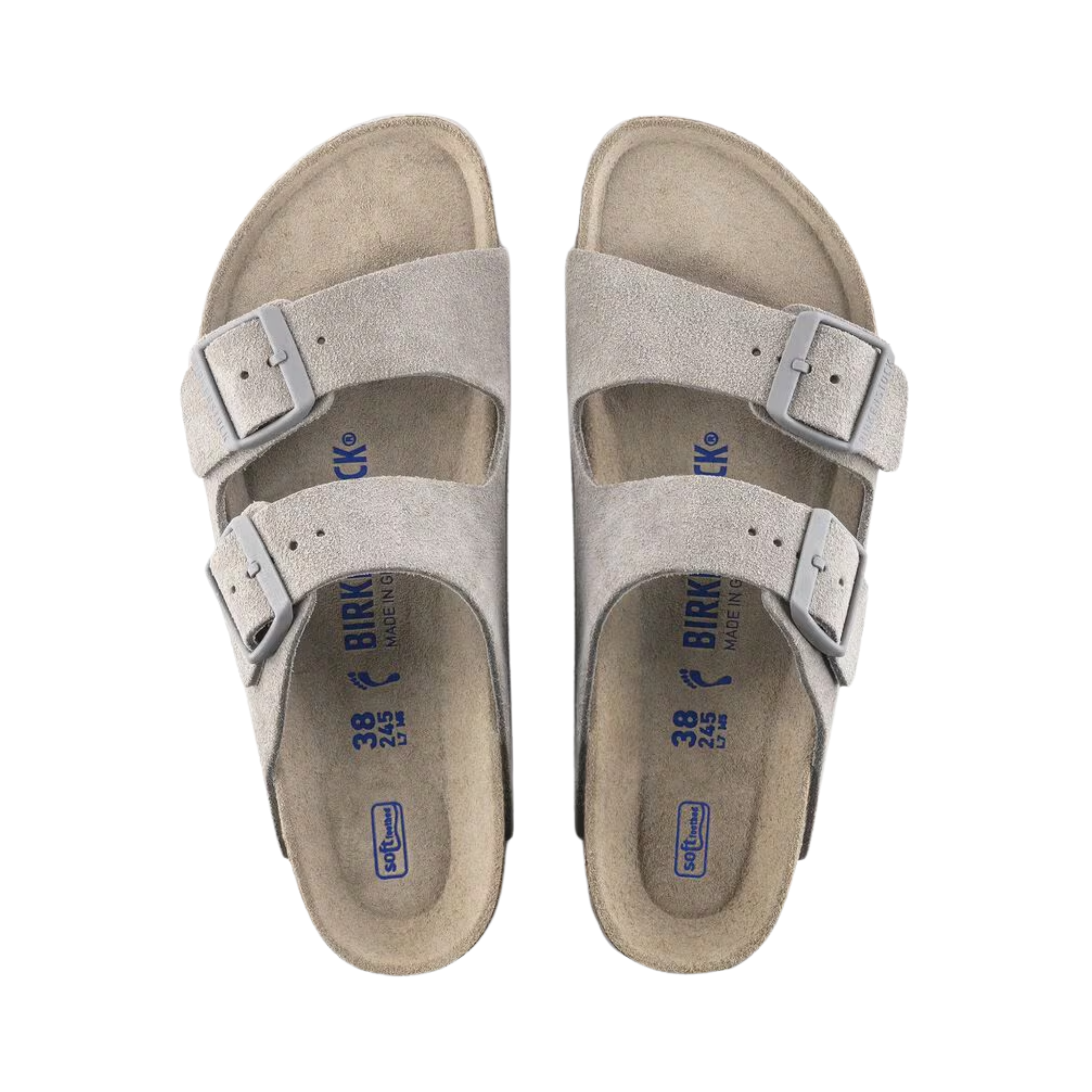 Arizona Soft Footbed Sandals for Women - Suede Leather Comfort in Stone Coin (Narrow) | Perfect for Casual Wear, Beach Outings & Summer Strolls