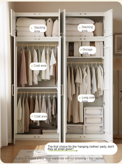 French Cream Pine Solid Wood Wardrobe - Elegant Bedroom Storage for Clothes & Accessories | Perfect for Master Bedroom, Guest Room & Walk-In Closets