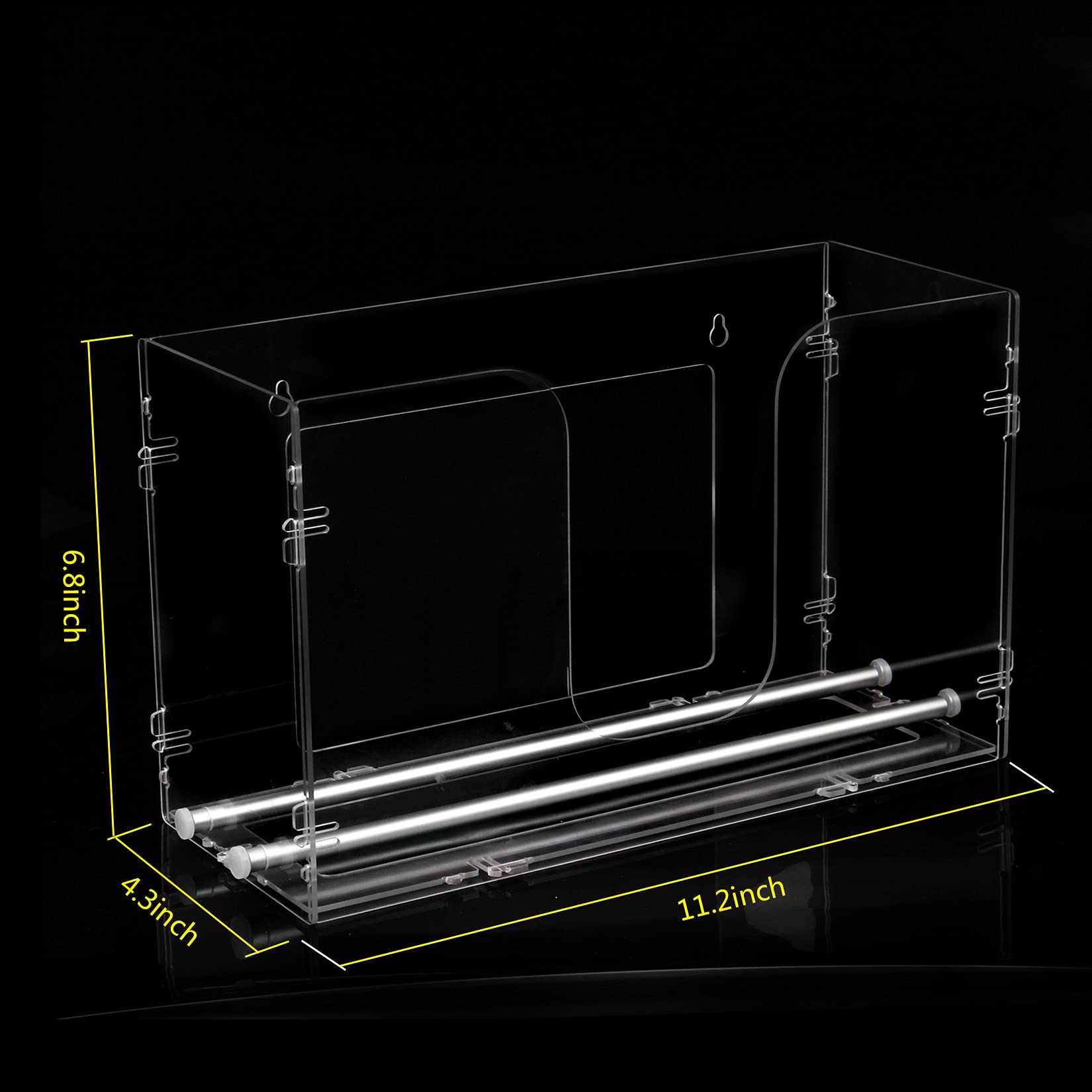 Evron Clear Paper Towel Dispenser - Countertop & Wall Mount, One-Hand Pull for C-Fold, Z-Fold, Trifold & Multifold Towels - Easy Snap-On Assembly - Perfect for Kitchens, Restaurants & Office Break Rooms