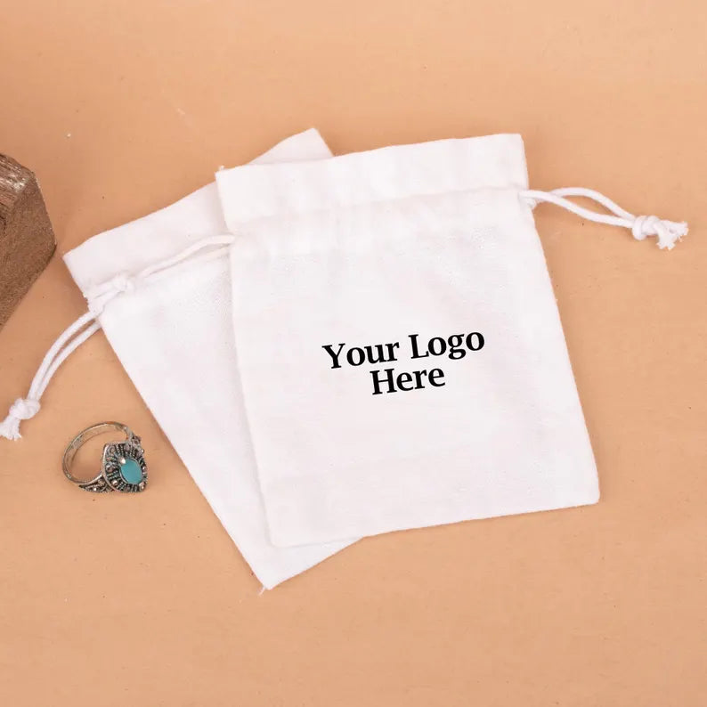 100 Premium White Plain Pouches - The Statement Keeper | Perfect for Jewelry, Gift Packaging & Small Item Storage