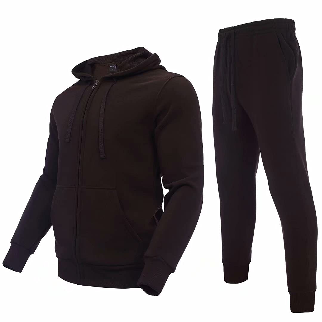 Zusmen Men's Tracksuit Set - Stylish 2 Piece Jacket & Pants Outfit for Gym, Running, and Casual Wear
