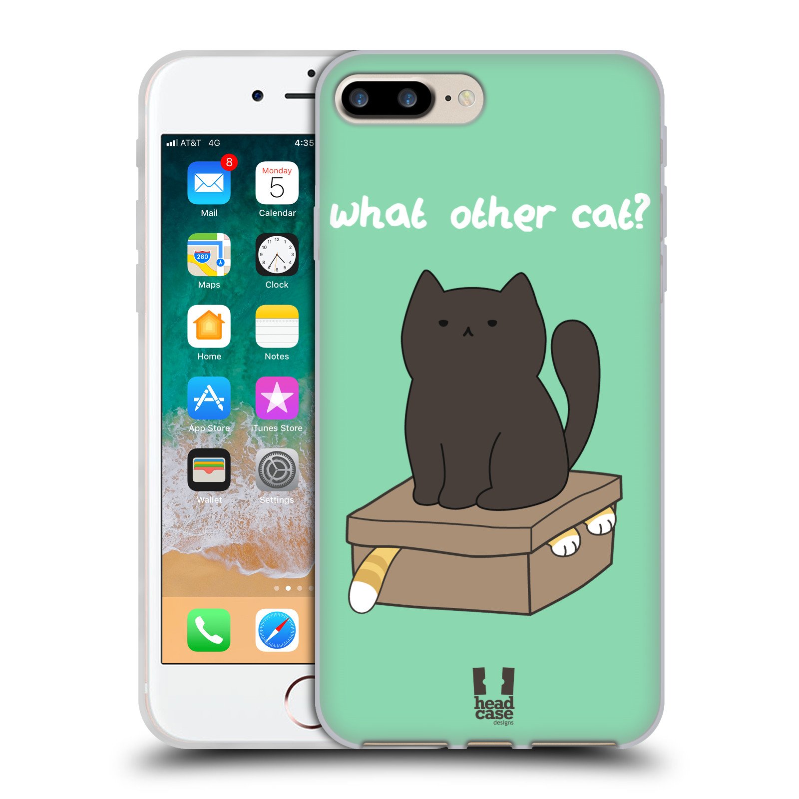 Head Case Designs Cat Ceiling Cat Vs Basement Cat Soft Gel Phone Case for Apple iPhone 7 Plus/iPhone 8 Plus - Cute Protective Cover for Cat Lovers