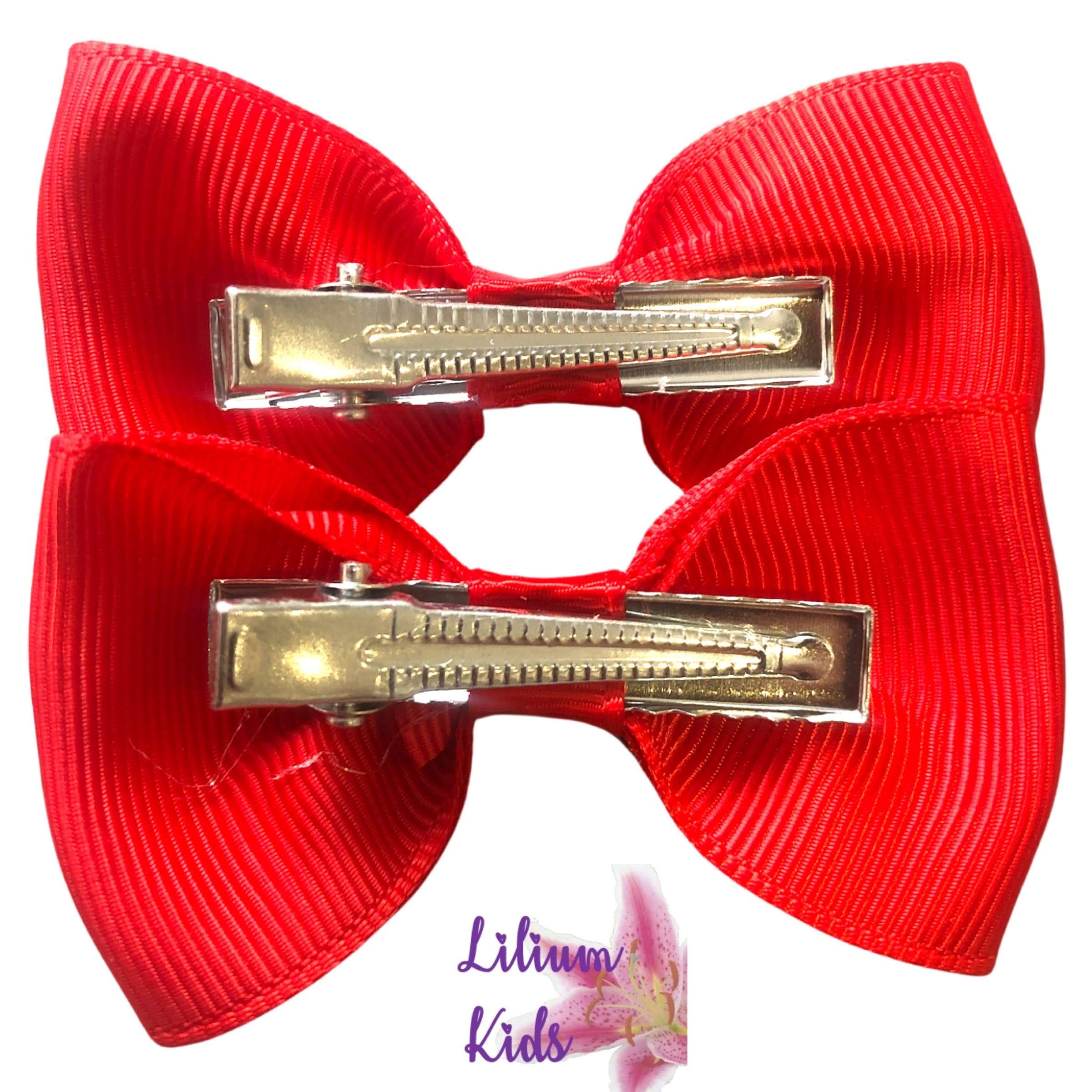 10pcs Dark Mix Hair Bows Clips for Girls - 2.7 Inch Solid Color Hair Accessories with Non-Slip Grips - Perfect for School, Parties, and Everyday Styling