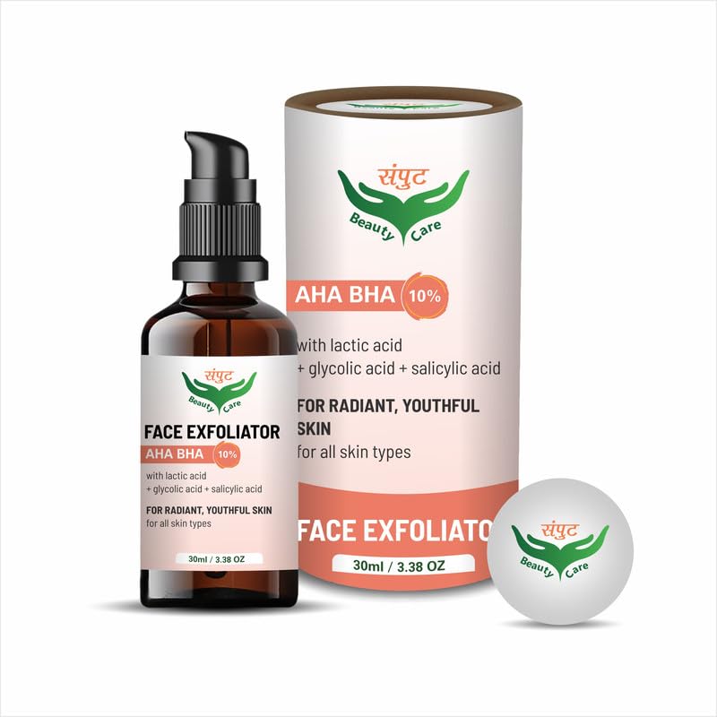AHA BHA 10% Face Serum with Lactic Acid - Exfoliating Facial Treatment for Radiant & Youthful Skin - Suitable for All Skin Types - 30ml - Perfect for Daily Skincare Routine & Anti-Aging Regimen