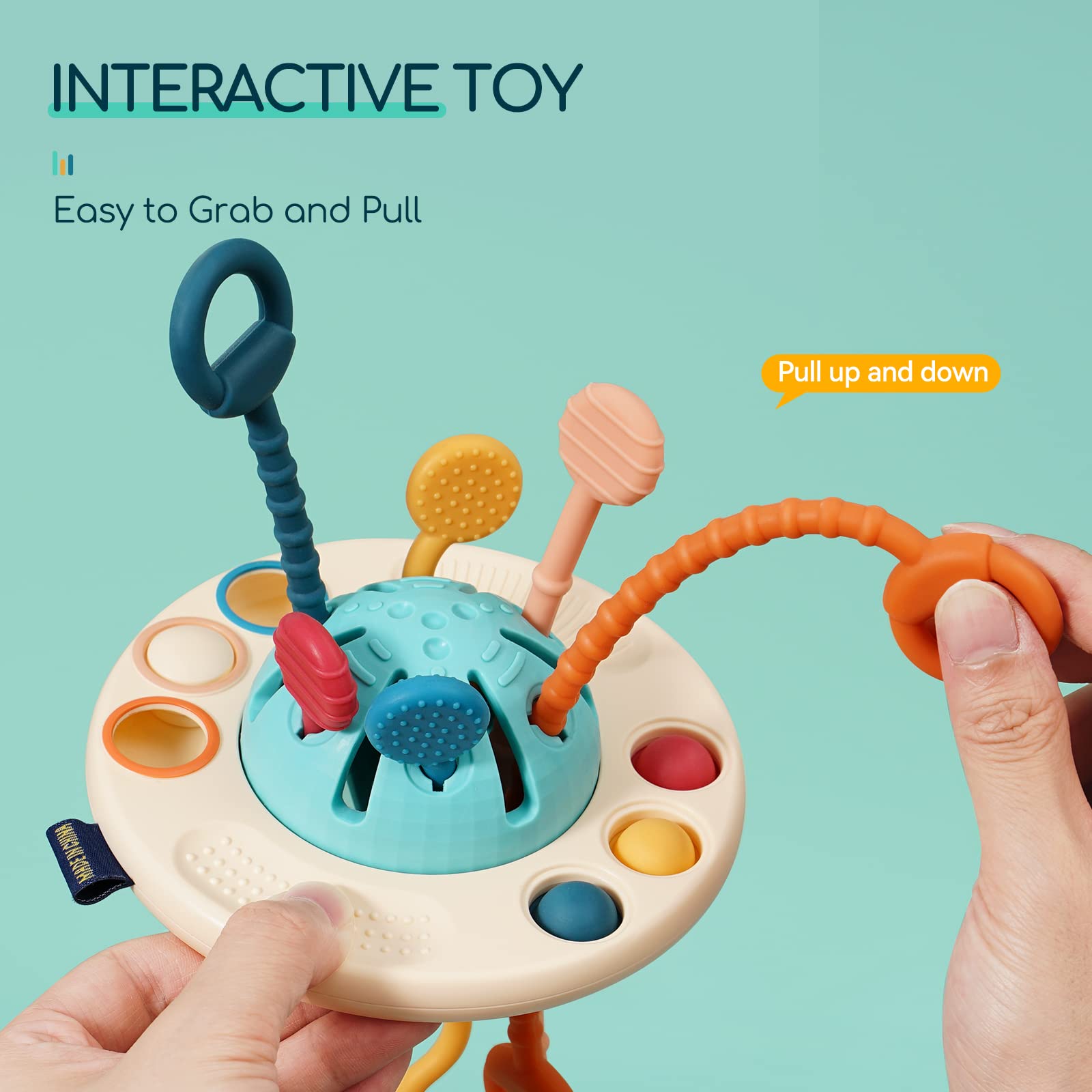 Montessori Toys for 1 Year Old - Sensory Travel Toys for Babies 6-12 Months | Perfect for Airplane & Fine Motor Skills Development