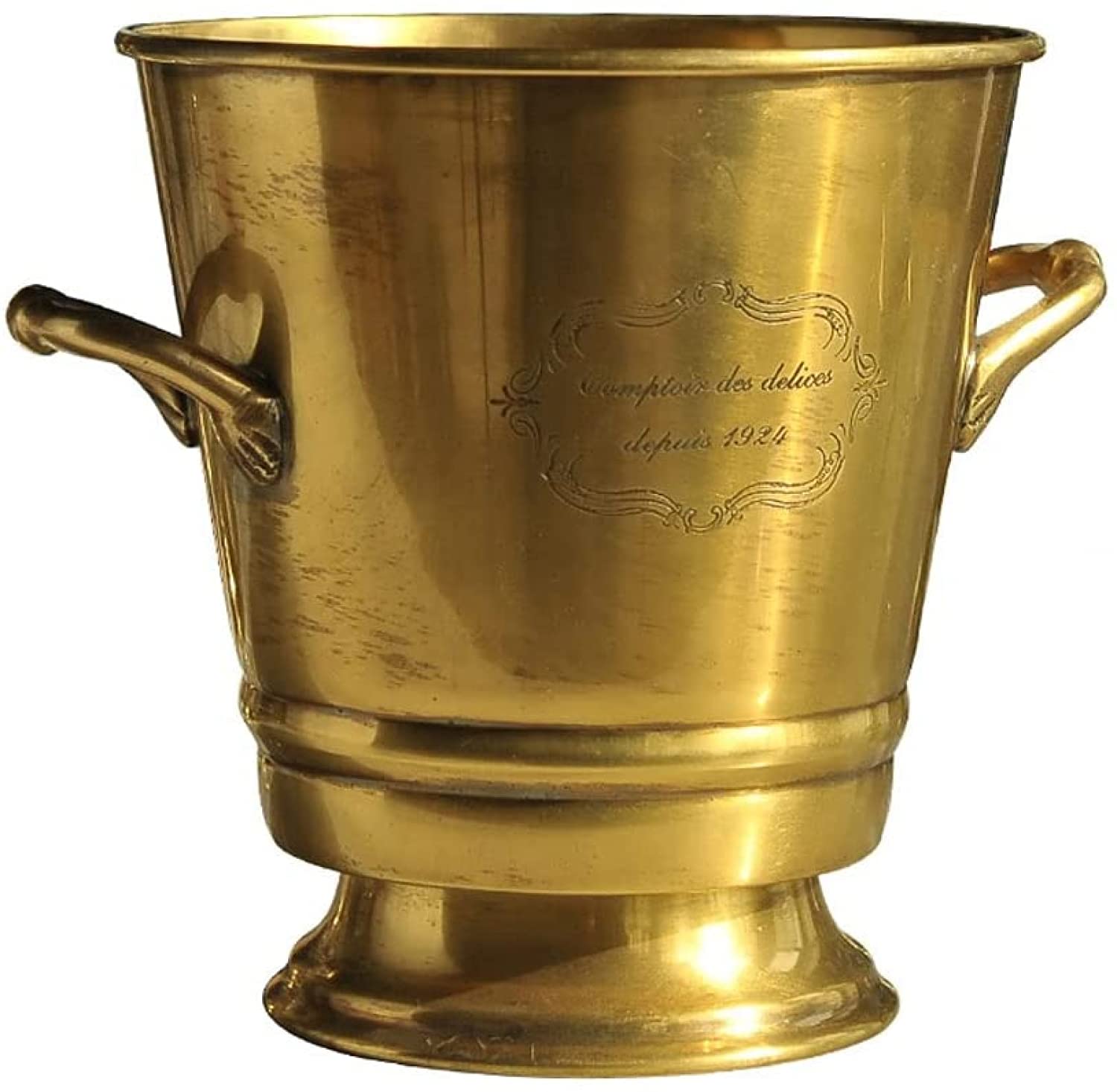 Vintage Brass Ice Bucket - Retro Champagne & Wine Cooler for Beer, Cocktails, and Parties - Perfect for Home, Bar, and Outdoor Gatherings
