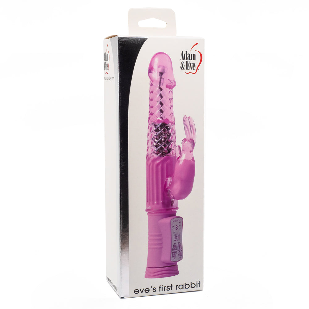 Adam & Eve Eve's First Rabbit Vibrator with Rotating Beads - Dual Stimulation G-Spot & Clitoral Massager for Women - Perfect for Solo Play & Couples Intimacy
