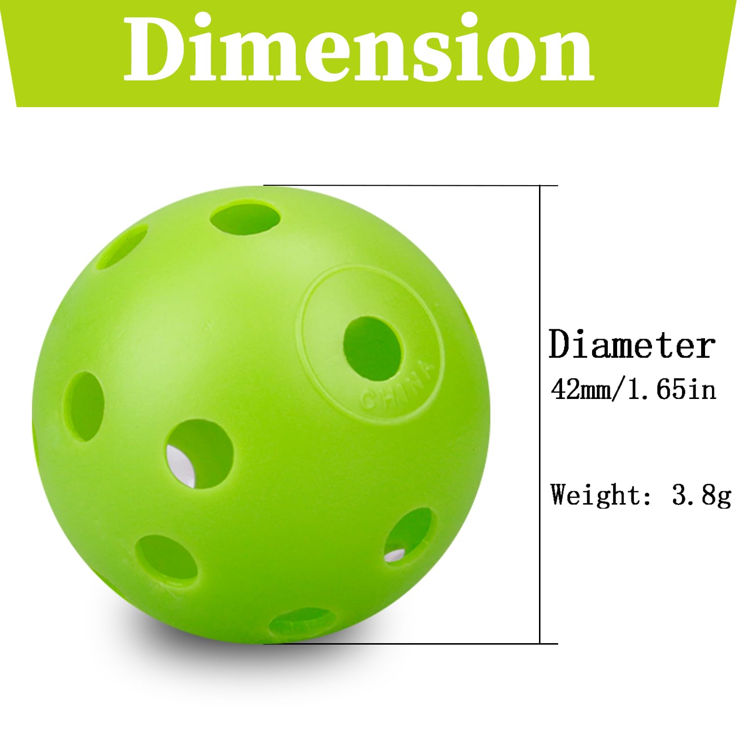 KOFULL 24 Pack Plastic Golf Practice Balls - 42mm Limited Flight Training Golf Balls for Indoor/Outdoor Swing Practice, Backyard & Driving Range - Perfect for Beginners & Home Golf Training
