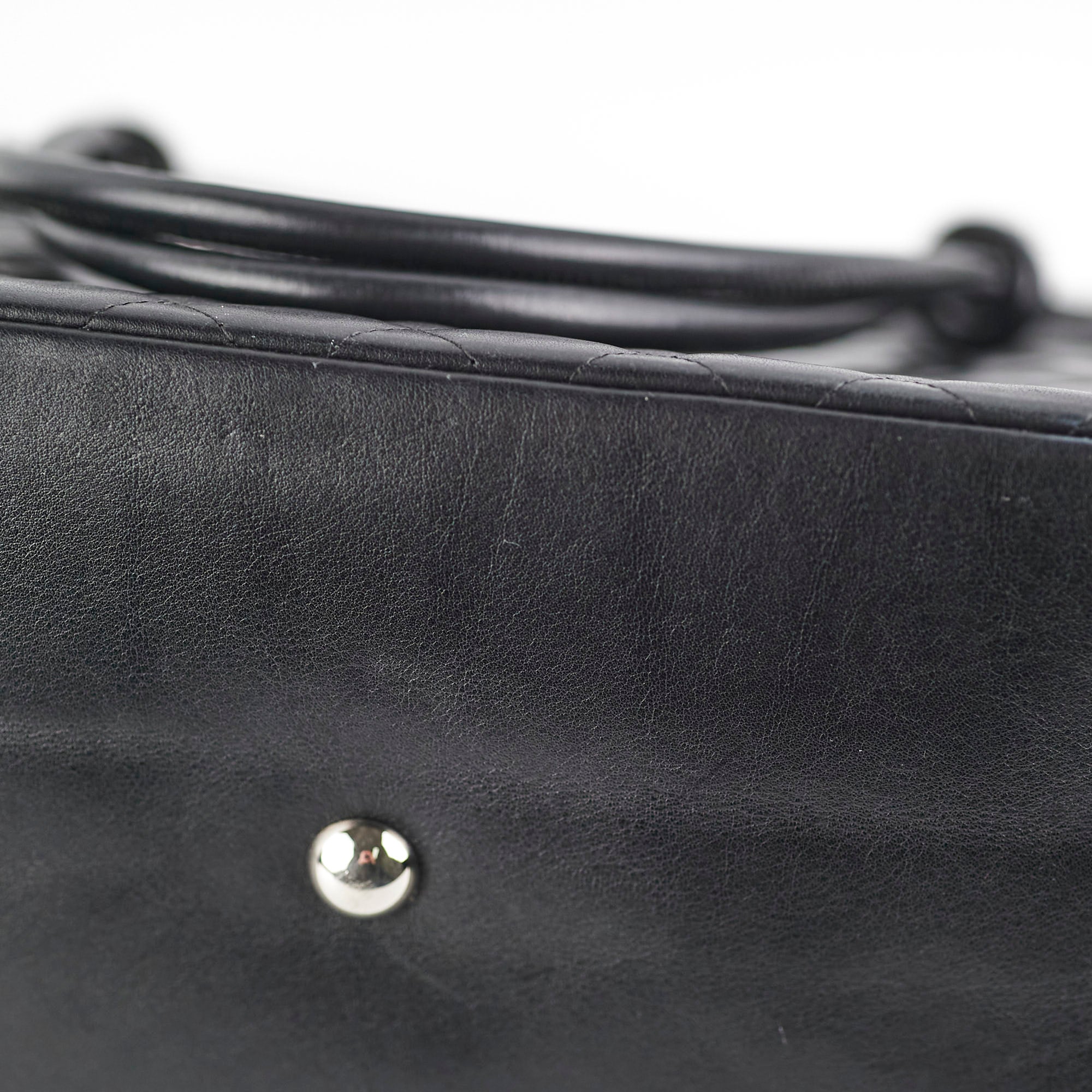 Chanel Cambon Black Leather Tote Bag for Women - Luxury Designer Handbag for Work, Travel & Everyday Use