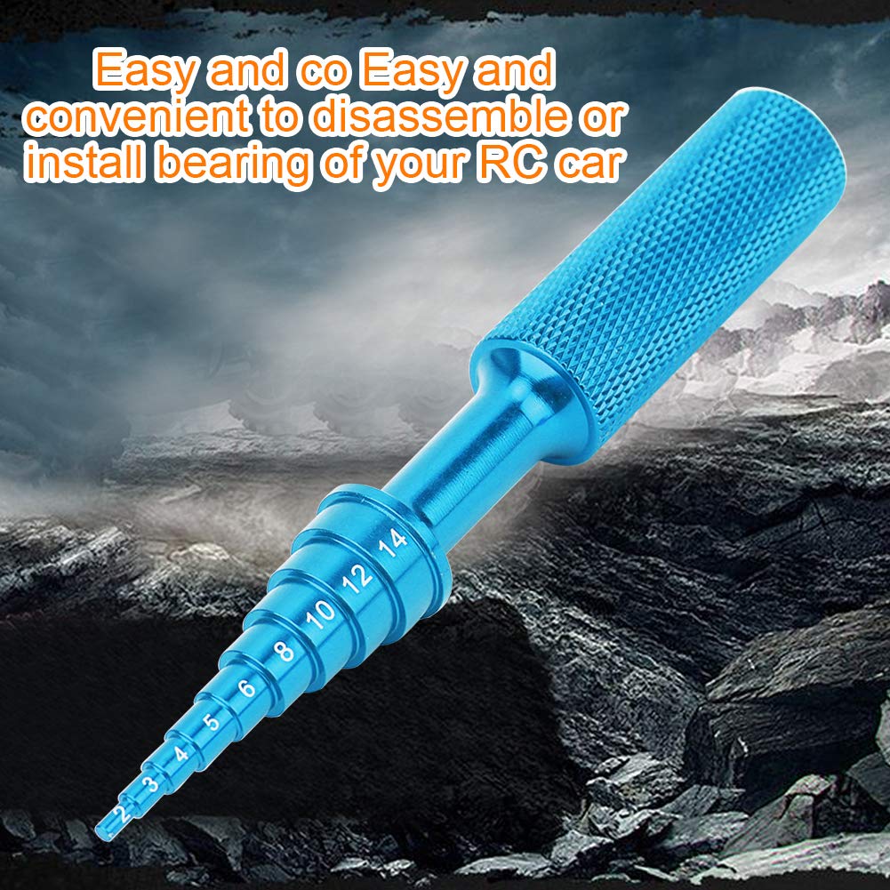 **Aluminum Alloy RC Car Bearing Tool - Steering Hub Carrier Disassembly & Removal Tool for RC Cars (Blue) - Perfect for RC Car Maintenance & Upgrades**