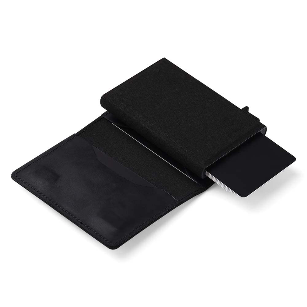Premium Genuine Leather Airtag Wallet & Key Holder for Men - RFID Blocking Multifunctional Wallet with Apple AirTag Case Cover - Perfect for Travel, Daily Use & Anti-Theft Protection (Black)