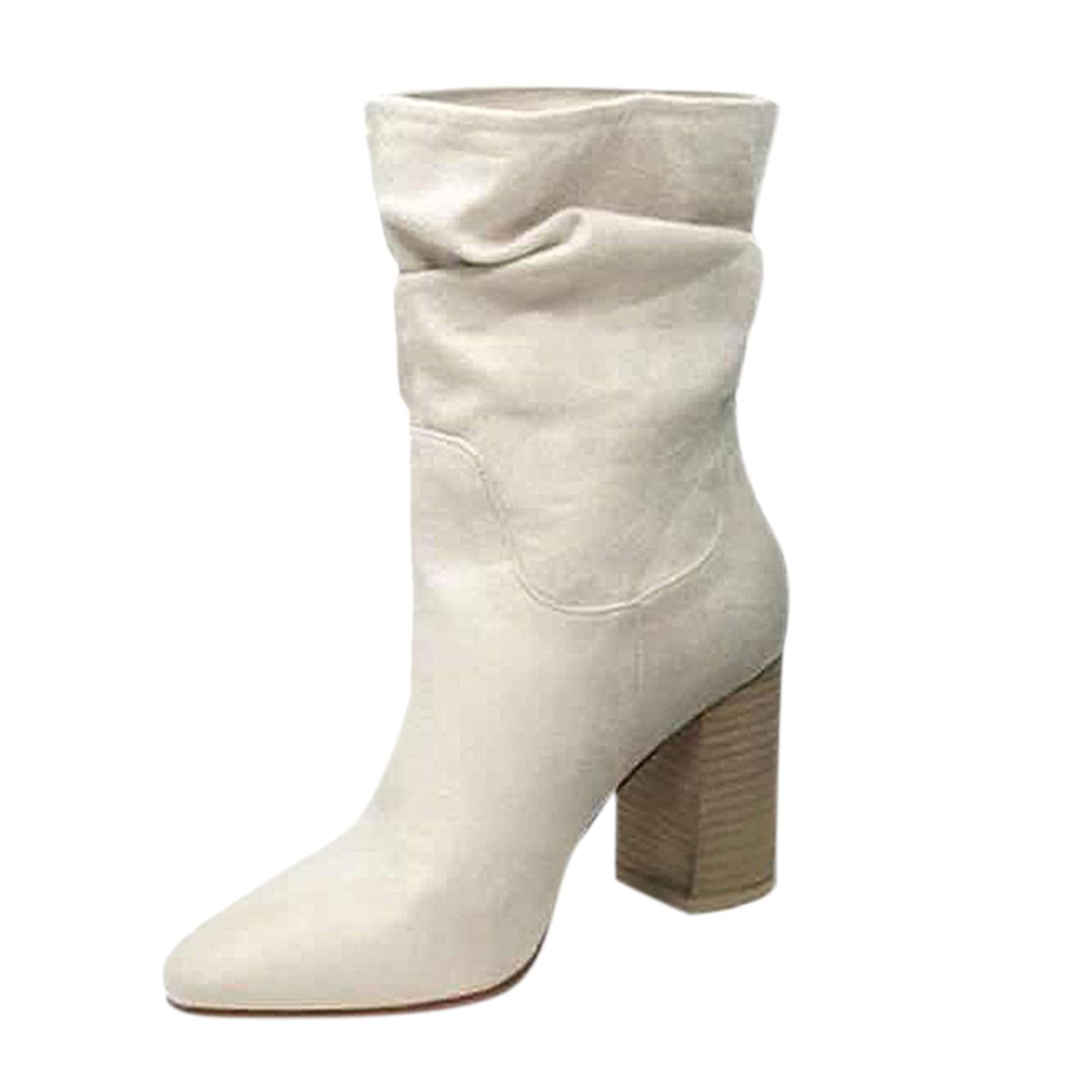 Non-Slip Ankle Boots for Women - Fashion Flock Slip-On Round Toe Flats with Wide Sole - Perfect for Casual Wear, Office & Outdoor Activities