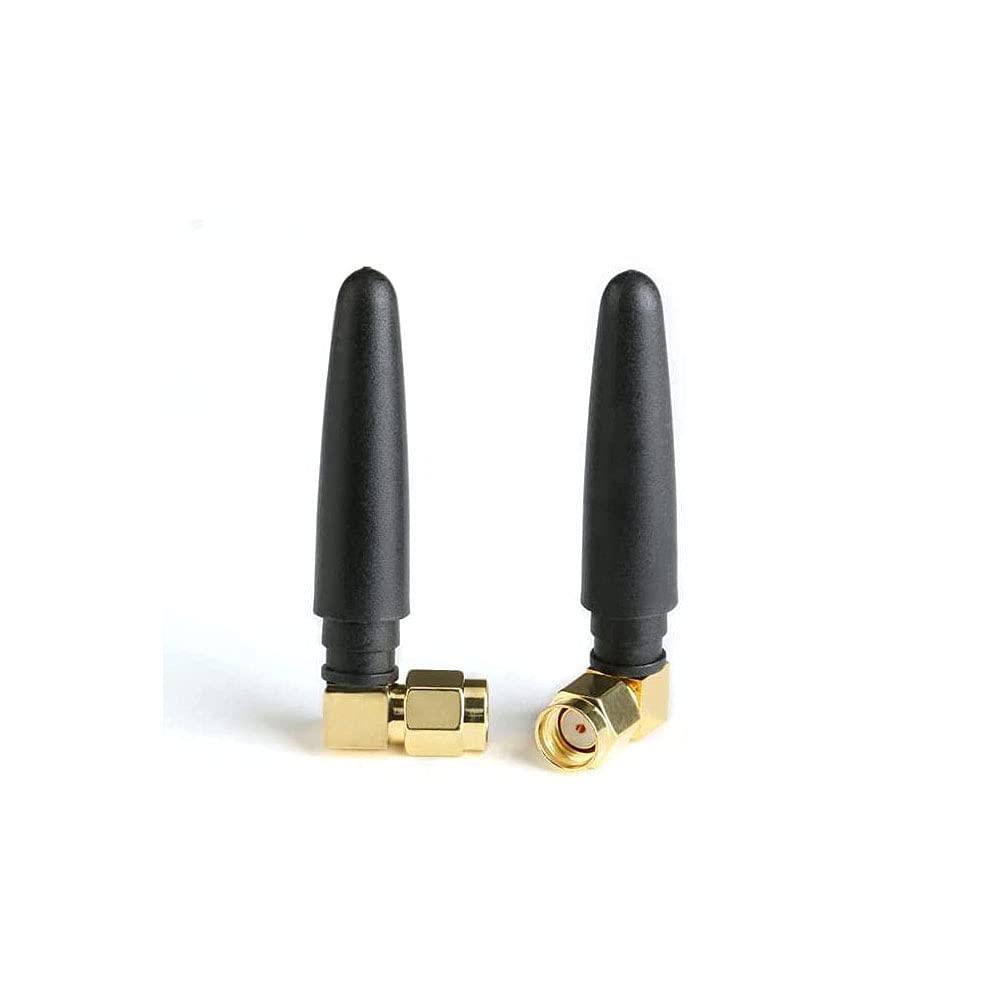 2.4GHz Mini WiFi Antenna (2-Pack) - CORONIR FPV Omnidirectional RP-SMA Male Antenna for Wireless Backup Cameras, WiFi 6 Routers, Mini-ITX Motherboards & TuffTalk Cards | Perfect for Drone FPV, Home Networking & PC Builds